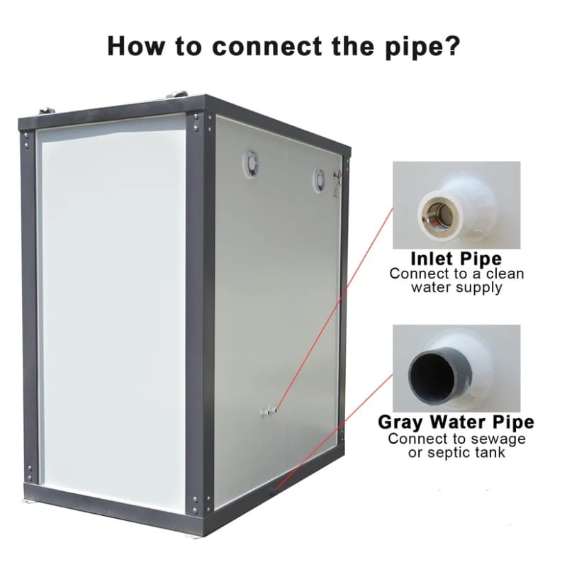 Bastone Portable Shower with 2 Rooms