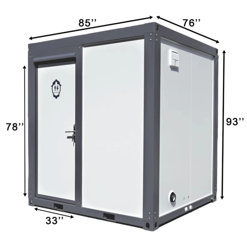 Bastone Portable Restroom with Acrylic Shower - Large