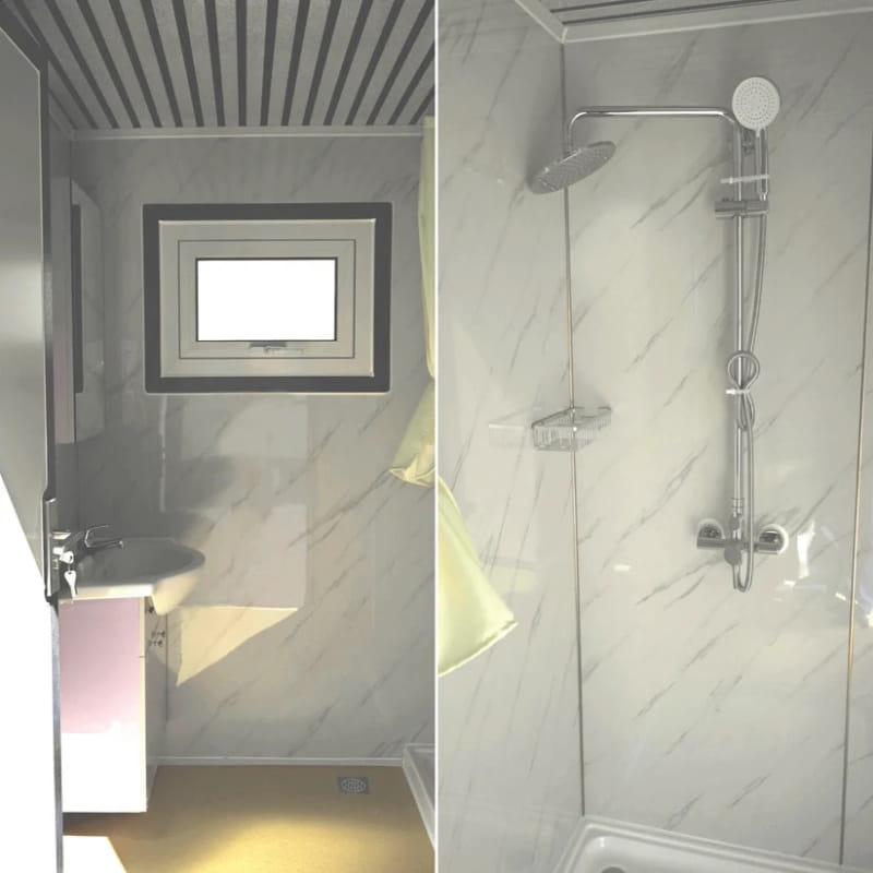 Bastone Portable Restroom with Curtain Style Shower - Large