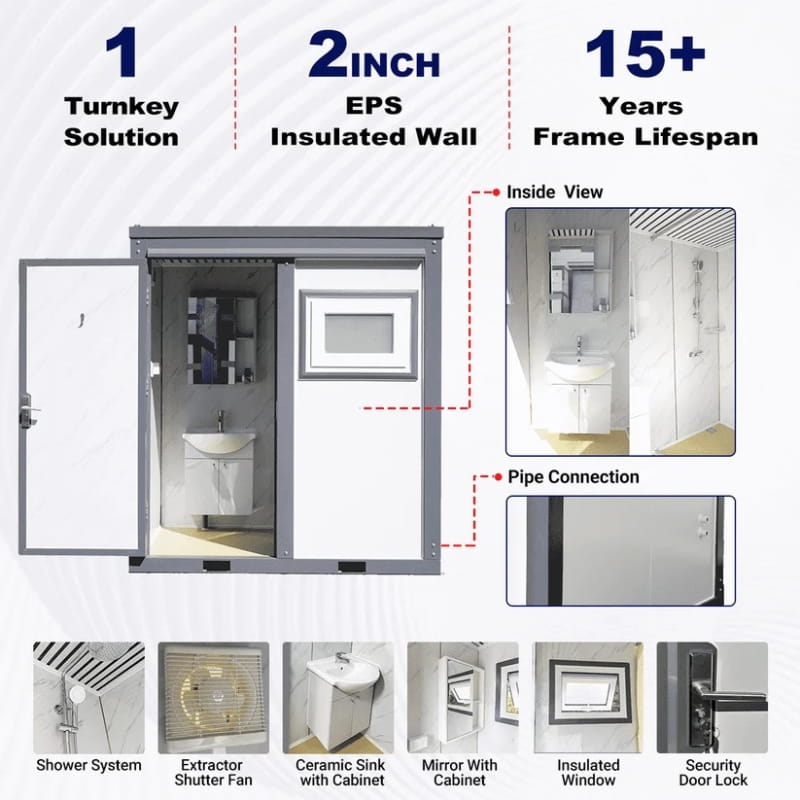 Bastone Portable Shower Room
