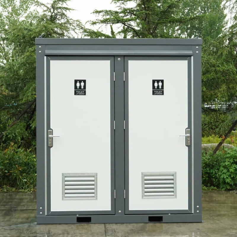 Bastone Portable Restroom with Two Private Stalls