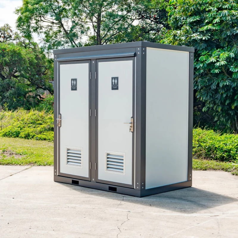Bastone Portable Restroom with Two Private Stalls