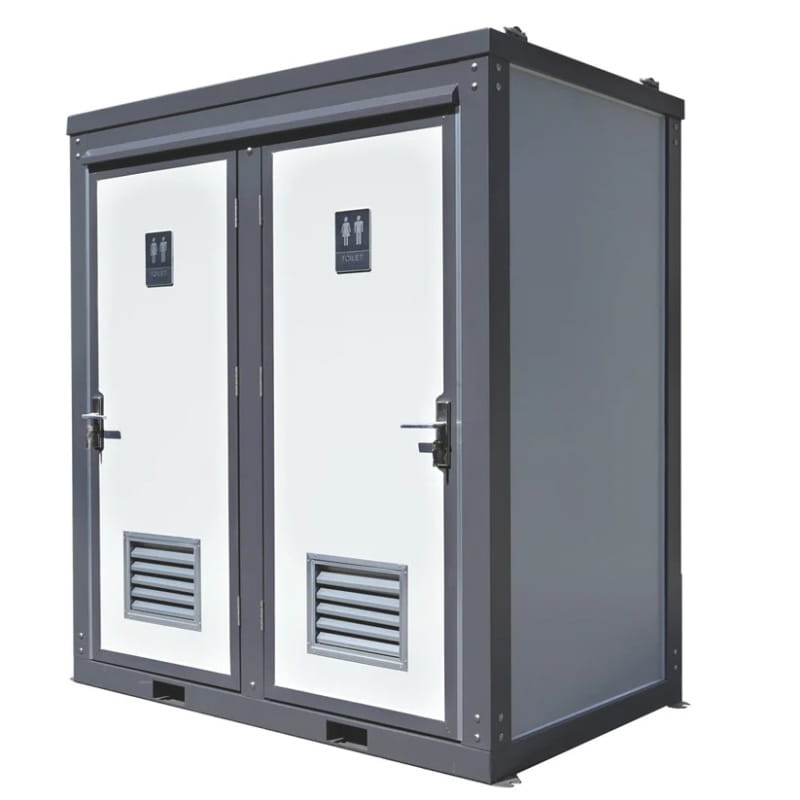 Bastone Portable Restroom with Two Private Stalls