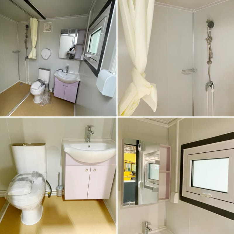 Bastone Portable Restroom with Curtain Style Shower - Small